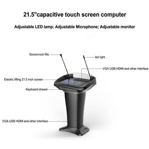 Podio Inteligente Portátil con Pantalla Táctil Ajustable y Soporte de Piso para Presentaciones Multimedia en Escuelas y Empresas - Product Image 2