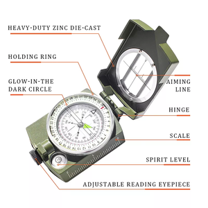<span class=keywords><strong>Boussole</strong></span> de survie professionnelle en aluminium avec clinomètre pour la navigation et l'<span class=keywords><strong>orientation</strong></span> - Product Image 6