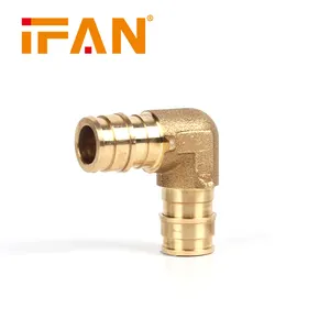 IFAN China factory NSF certificate all size no- lead brass pex crimp fitting pex sliding sleeve brass brass F1960x F1960 Elbow
