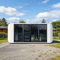 Casa Prefabbricata Apple Cabin Pod, Villa Moderna Traspirante e Insonorizzata, Edificio per Uffici, Casa Modulare Portatile, Alloggio per Giardino, Hotel
