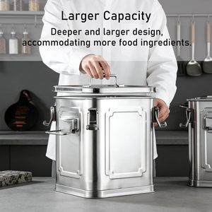 Ensemble de récipients de stockage <span class=keywords><strong>alimentaire</strong></span> en acier inoxydable SS304 de qualité <span class=keywords><strong>alimentaire</strong></span>, hermétiques et étanches, pour café, huile, cuisine - Product Image 3