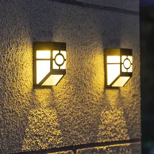 LED壁灯户外防水无线景观照明灯彩色家用围栏庭院/车道路径太阳能灯Garde