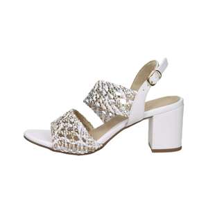 Marco Tozzi Women's Heeled Sandal White Gold 7 Cm Heel Size 37 - Product Image 1