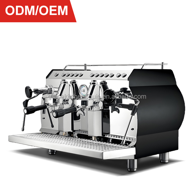 GRACE Brewing Head Espresso Coffee Maker Shining Stainless Steel Two-group Semi-automatic Coffee Machine