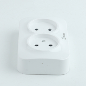 Prise murale double EU à 2 broches, 10A 220V, double prise de courant standard européenne à montage apparent - Product Image 3