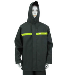 High Quality Warm Pvc Military Green Winter Women Flame Retardant <b>Hooded</b> <b>Raincoat</b> Suit - Product Image 1