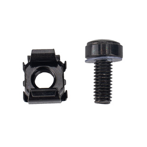 M5 Black Cage Nut With Screw For <b>Network</b> <b>Cabinet</b> Mounting Metal Hardware - Product Image 1