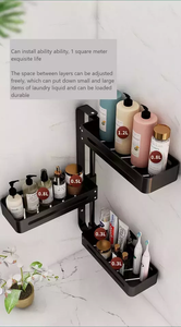 Prateleira do banheiro Cosméticos Armazenamento Rack Wall Mounted Perfuração-livre Rotativa Multi-layer Canto Toothbrush Prateleira - Product Image 4