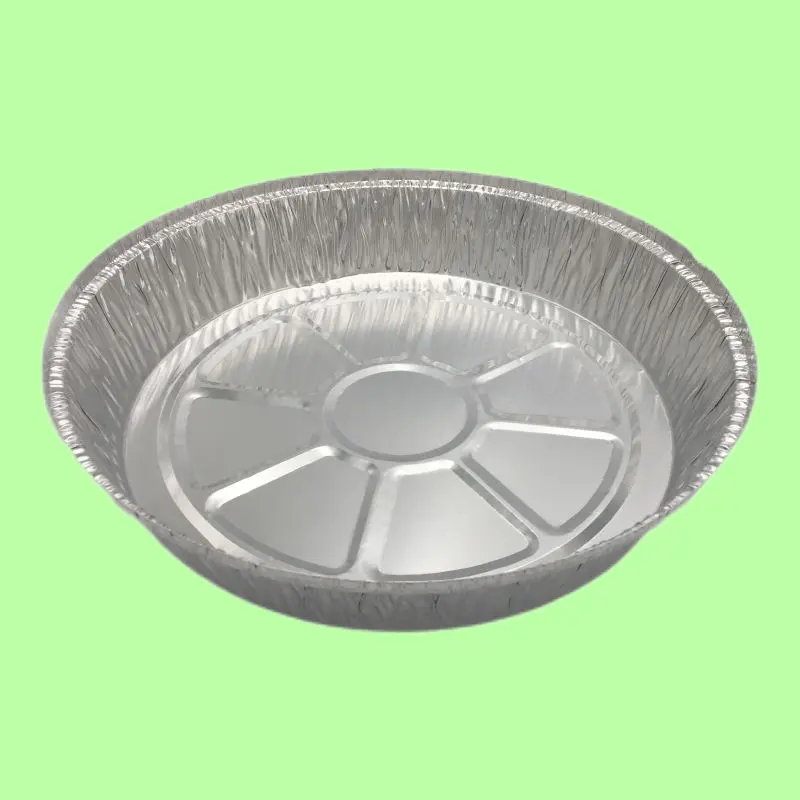 Nampan panggang Bbq Aluminium Foil pabrik panci Pizza Foil Flan Oven piring & tutup