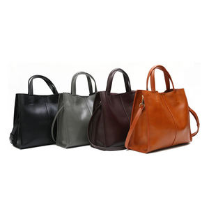 Bolsos Tote de Moda para Mujer, Personalizados, Transpirables, con Cierre de Cremallera y Cadenas, Cuero Genuino de Alta Calidad - Product Image 5