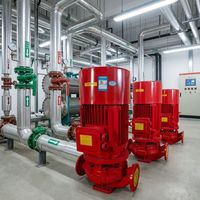 Pompe à incendie électrique certifiée UL, centrifuge verticale pour système d'extinction par aspersion