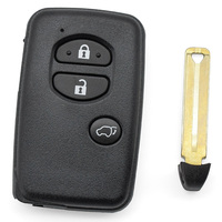 Coque de clé télécommande professionnelle à 3 boutons avec lame non taillée pour remplacement de boîtier de clé de véhicule sans clé, pièces de rechange