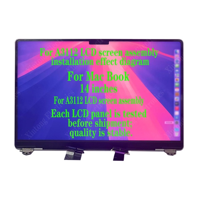 Wholesale for MacBook Pro 2024 New Laptop A3112 LCD Screen Assembly Upper Half A3112 Monitor Screen 14.2 Inch LCD Screen