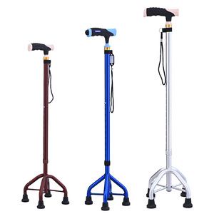 Aluminum Alloy Four Legged Walking Stick For Elderly Anti Slip Support Mobility Aid - Product Image 1