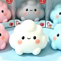 Jouet Squishy Nuage Mignon USA à Remontée Lente Anti-Stress, Jouet à Presser Kawaii Nuage pour Enfants et Adultes, Cadeau Décoration