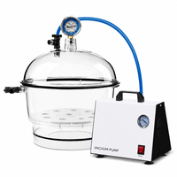 Grand dessiccateur sous vide de laboratoire, chambre à vide en PC pour le séchage d'échantillons et le stockage de matériaux