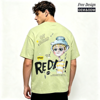 T-shirt pour homme personnalisé avec impression par transfert thermique, 100% coton, tissu 240g, séchage rapide, vêtements streetwear, hauts pour homme
