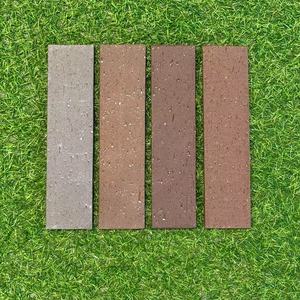 <span class=keywords><strong>Brique</strong></span> fendue en argile rouge frittée ignifuge avec revêtement anti-décoloration, durable, mince, solide, résistante aux acides, design contemporain pour - Product Image 2