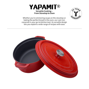 Vượt Thời Gian Cổ Điển đa năng hình bầu dục gang men soong cho người sành ăn nấu ăn - Product Image 4