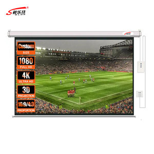 Écran de <span class=keywords><strong>projection</strong></span> motorisé SLJ 100 pouces 16:9 avec télécommande, pour la maison, le bureau, le cinéma, écran de projecteur électrique de haute qualité - Product Image 1
