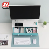 Haixing Meja Komputer Laptop OEM Plastik Berdiri untuk Meja Kantor Rumah Papan Meja Laci Berdiri