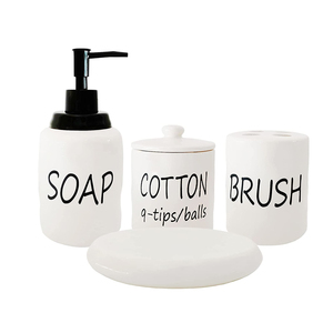 Juego de <span class=keywords><strong>Accesorios</strong></span> de <span class=keywords><strong>Baño</strong></span> Modernos de Cerámica Blancos Lisos al por Mayor y a Bajo Precio - Product Image 5