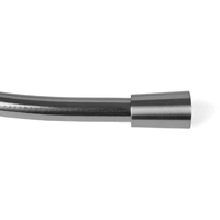 Tuyau de douche PEX en nickel brossé de luxe avec structure renforcée et raccords universels en laiton pour salles de bain modernes