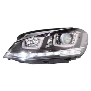 Gruppo Fari per Volkswagen <span class=keywords><strong>Golf</strong></span> <span class=keywords><strong>7</strong></span> MK7 2013-<span class=keywords><strong>2017</strong></span>, Fari LED con DRL, Lente a Doppio Fascio Bi-Xenon HID - Product Image 2