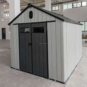TAUS Waterproof Lockable Resin Storage Shed For Garden Tools Bikes - Gray, 51x29x41 Inches-1154782