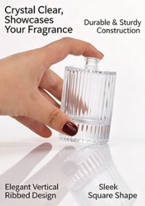 Clear <b>Glass</b> Perfume Bottle Thick Wall Round Empty Fragrance Spray Bottle Cosmetic <b>Packaging</b> 75ml 100ml 200ml - Product Image 3