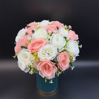QSLH-T077 große Rose Bouquet für Hochzeit Braut Dekoration, Herzstück Blume für Hochzeit Bouquet, künstliche Hochzeit Florist