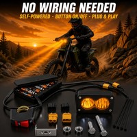 Kit de phares LED ambrés 20W, phare de travail carré, phare antibrouillard, faisceau chaud, montage universel pour Surron Light Bee Talaria E Moto
