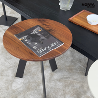 Meubles en bois au design moderne NORYA pour la maison Table d'appoint en bois massif noyer pour le salon