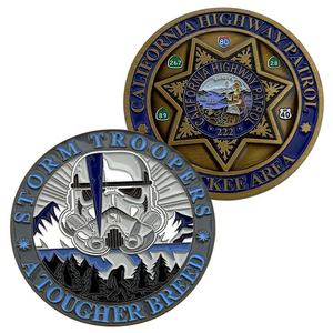 Pièce commémorative personnalisée en alliage de zinc, design antique, émail 3D plaqué or/argent, gravure <span class=keywords><strong>laser</strong></span> - Product Image 2