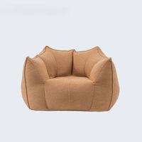 Fauteuil individuel minimaliste moderne compressible, canapé paresseux en mousse à particules compressée