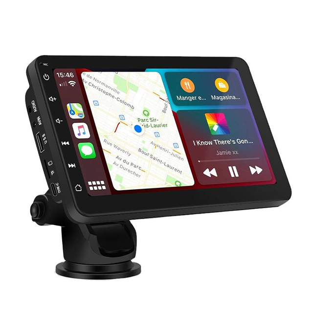 New Arrival cheapest car smart carplay display mirror airplay stereo portable carplay screen with camera