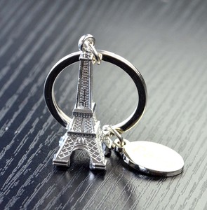 Thời trang 5 cm <span class=keywords><strong>Eiffel</strong></span> tháp Keyring Pháp nổi tiếng xây dựng thu nhỏ trong kim loại UV và in offset móc khóa - Product Image 2