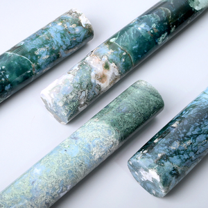 Nouvelles baguettes de cristal pointues en gros, grande taille, en agate mousse, pour la guérison et la décoration - Product Image 1