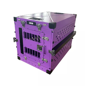 Grande cage portable en aluminium rouge de 40 "pour chien de compagnie Collpaislbe Caisse de chenil de voyage pliante pour chien - Product Image 2