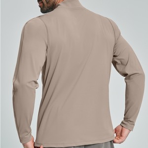 Camiseta Deportiva para Hombre, Transpirable, con Media Cremallera, Manga Larga, para Caminar por la Ciudad, de Alta Elasticidad - Product Image 3