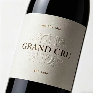<span class=keywords><strong>Etiquetas</strong></span> <span class=keywords><strong>de</strong></span> <span class=keywords><strong>Vino</strong></span> Holográficas con Textura Vintage, en Relieve, Compatibles con la FDA, Ecológicas, Forma Personalizada, Adhesivo Impermeable - Product Image 1
