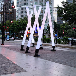 Lampadaire solaire 40W RVB IP65 étanche pour l'extérieur avec lumière chaude 3500K pour jardin, chemin et <span class=keywords><strong>parking</strong></span>. - Product Image 6