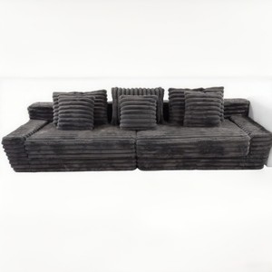 <span class=keywords><strong>Moderno</strong></span> Set Divano Letto Angolare a L di Lusso in Velluto con Funzionalità Regolabili e Pieghevoli <span class=keywords><strong>Design</strong></span> Resistente per <span class=keywords><strong>Soggiorno</strong></span> - Product Image 6