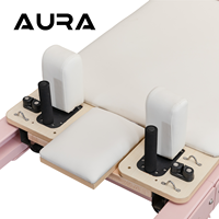 Reformer de Pilates Professionnel de Luxe en Aluminium avec Appui-tête et Repose-épaules Rembourrés pour Studio de Pilates - Durable, Portable et Réglable