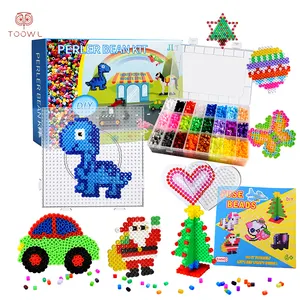 Wholesale 24 Colors Diy Toys Hama Beads 5mm Perler Beads Rainbow Pvc Boxed Fuse Beads Kit for Kid's