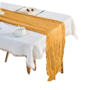 Chemins <span class=keywords><strong>de</strong></span> <span class=keywords><strong>table</strong></span> en gaze bleu dégradé |   Décoration <span class=keywords><strong>de</strong></span> mariage bohème, <span class=keywords><strong>chemin</strong></span> <span class=keywords><strong>de</strong></span> <span class=keywords><strong>table</strong></span> rustique en tissu transparent pour mariage, fête prénuptiale, anniversaire - Product Image 1