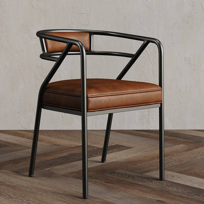 Pieds noirs-cuir marron