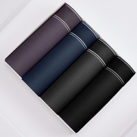 Boxers classiques pour hommes en coton et élasthanne avec logo à la taille, antibactériens, respirants, écologiques, antistatiques, taille mi-haute élastique