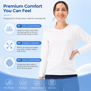 ANNO-Uniformes confortables de clinique dentaire en coton spandex à manches longues pour médecins et infirmières pour l'hiver et l'automne - Product Image 2