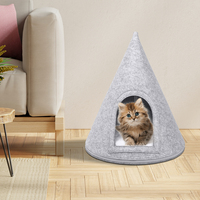 Tente en feutre en gros pour chat, forme conique, abri intérieur pour se reposer et dormir